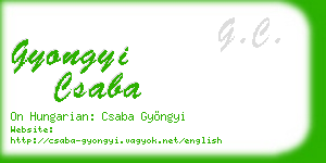 gyongyi csaba business card